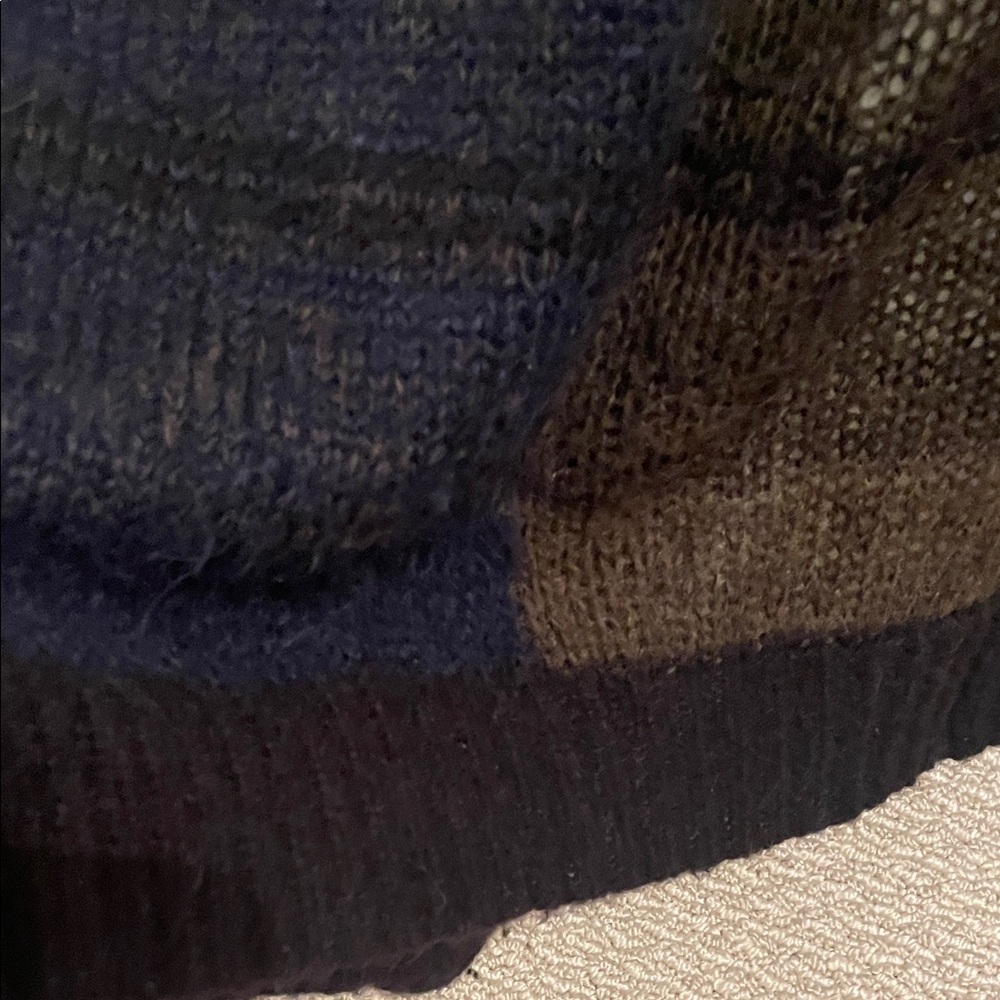 Dries Van Noten Black, Blue and Brown Long Cardigan - Picture 12 of 15